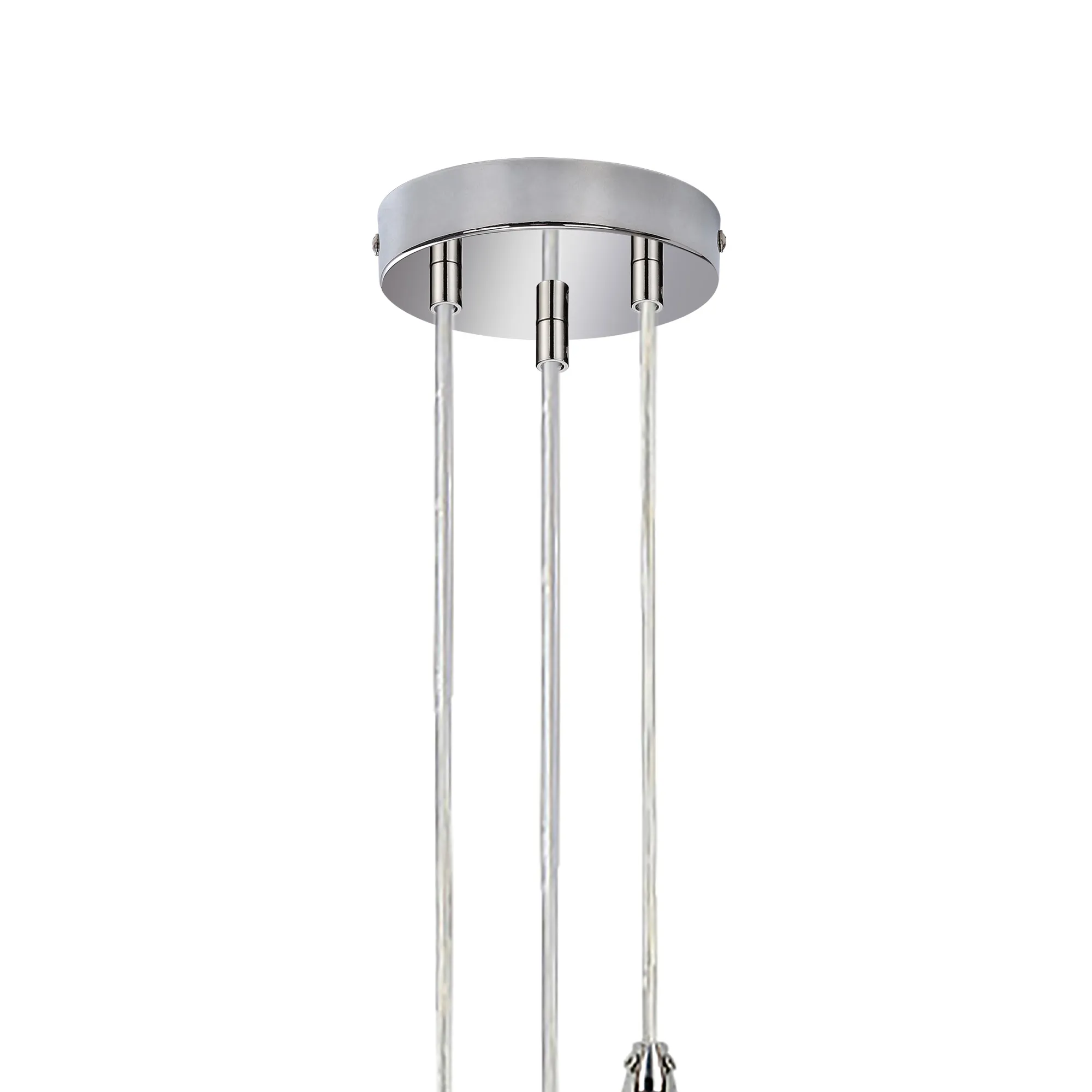 Amano 18cm Round Pendant, 3 Light Adjustable G9, Polished Chrome/Crystal IL31851CH  Diyas Amano